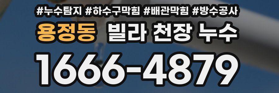 용정동 빌라 천장 누수