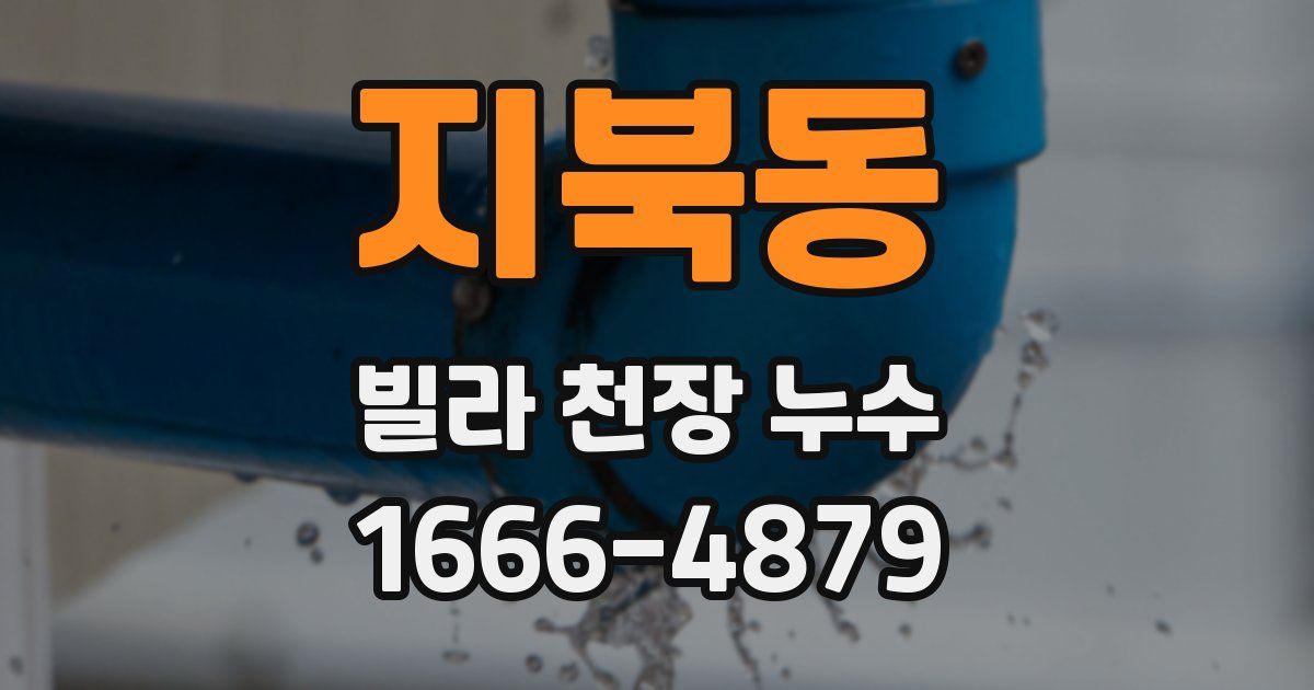 지북동 빌라 천장 누수