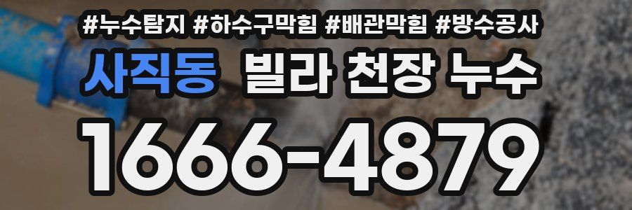 사직동 빌라 천장 누수