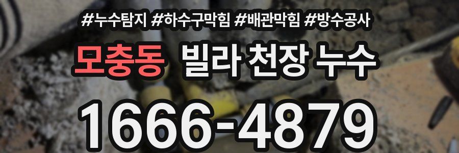 모충동 빌라 천장 누수