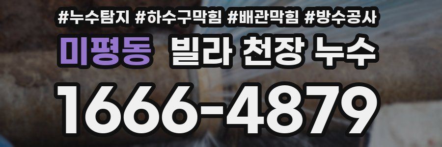미평동 빌라 천장 누수