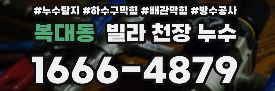 복대동 빌라 천장 누수