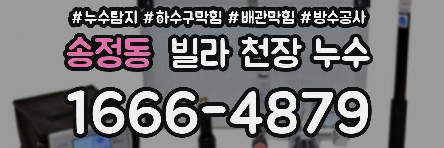 송정동 빌라 천장 누수