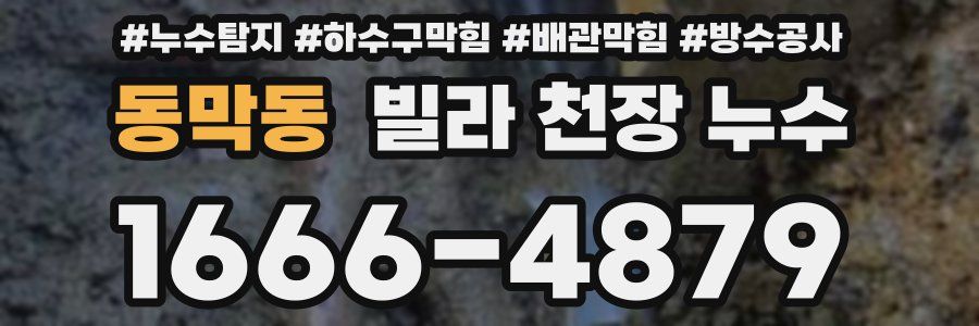 동막동 빌라 천장 누수