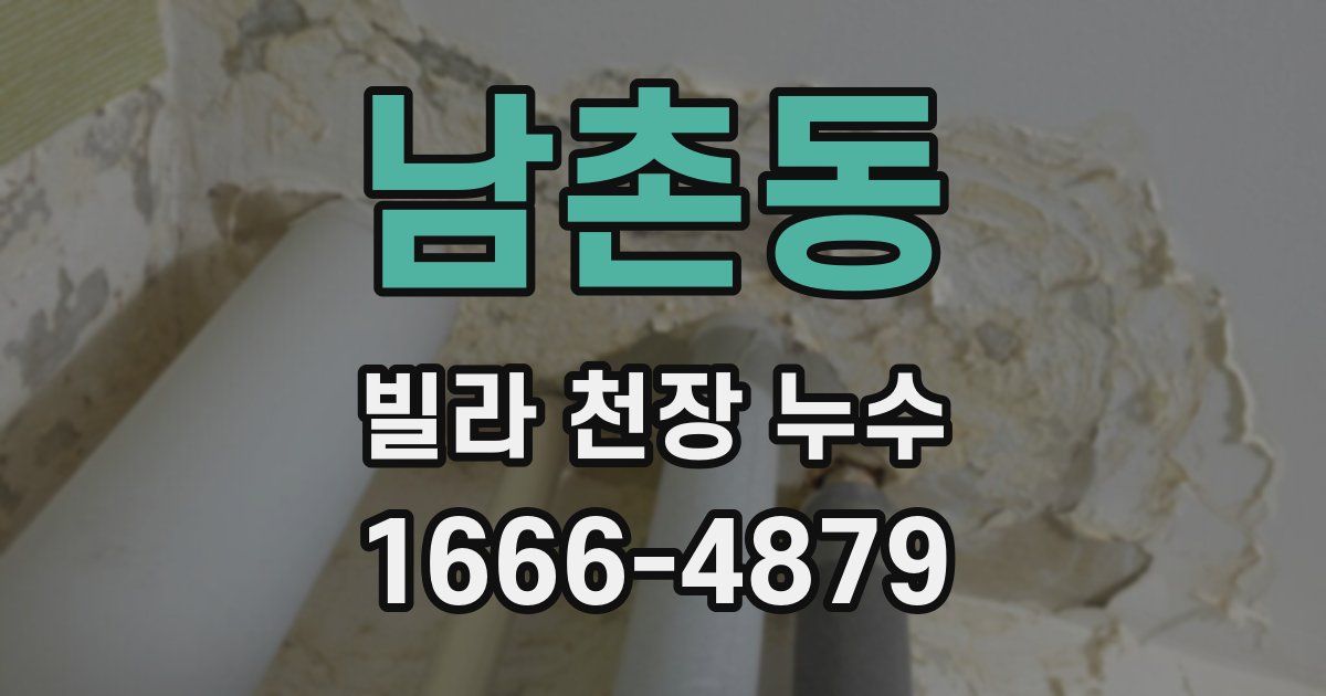 남촌동 빌라 천장 누수