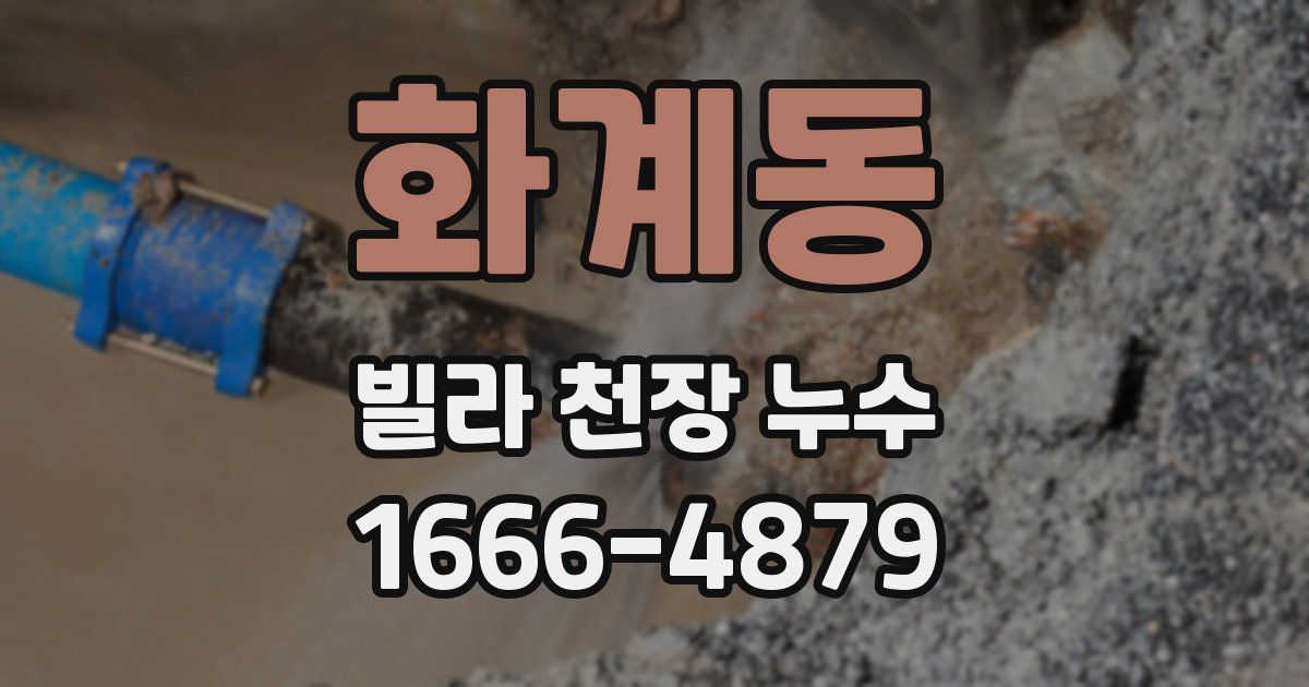 화계동 빌라 천장 누수