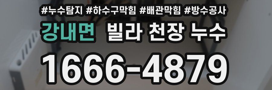 강내면 빌라 천장 누수