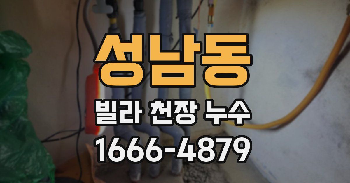 성남동 빌라 천장 누수