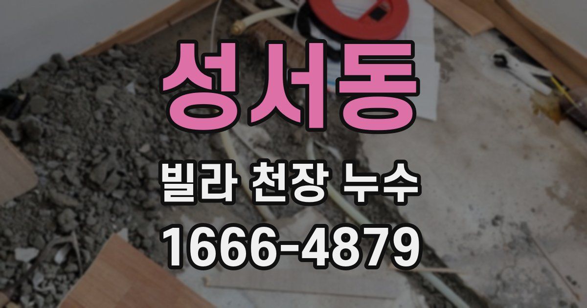 성서동 빌라 천장 누수
