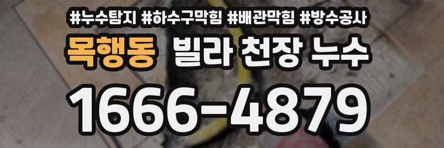 목행동 빌라 천장 누수