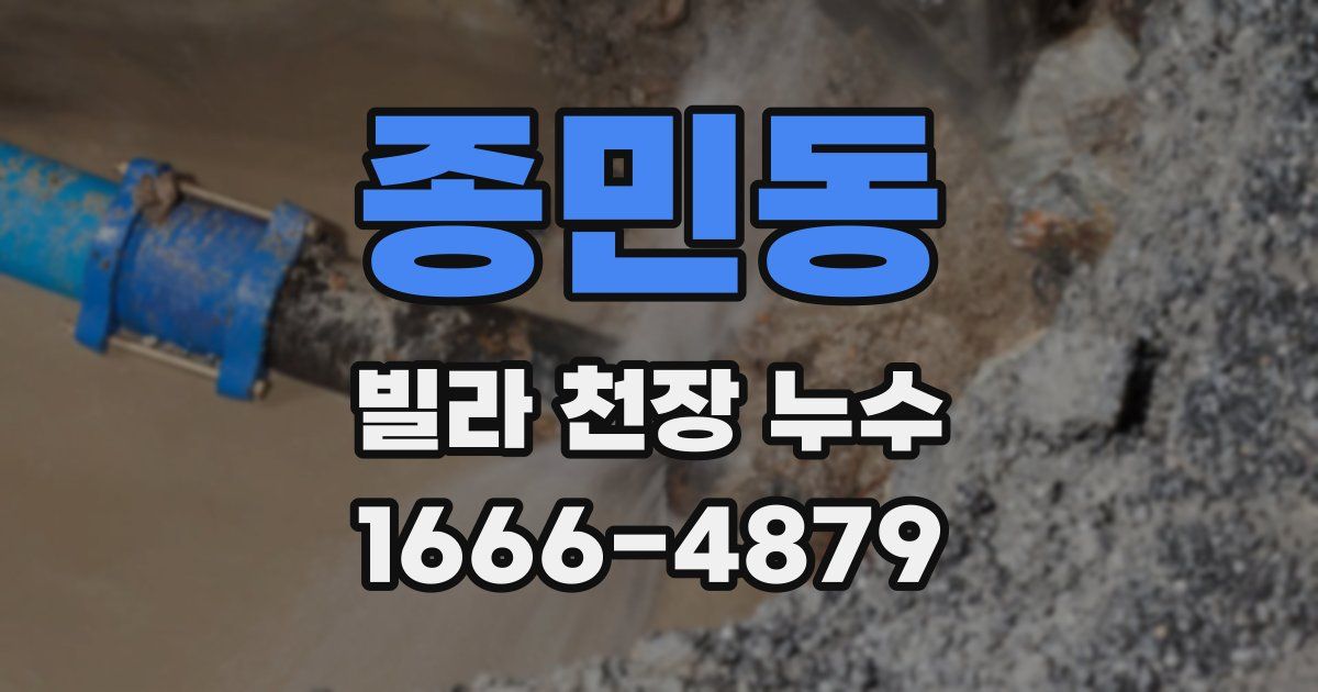종민동 빌라 천장 누수