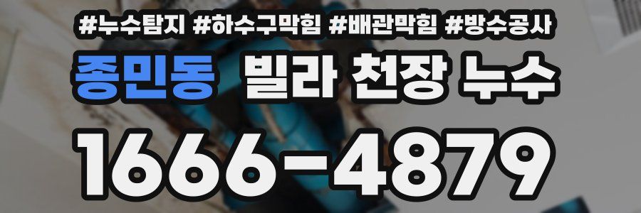 종민동 빌라 천장 누수