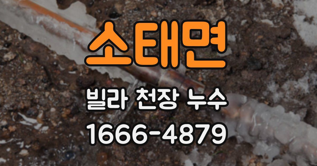 소태면 빌라 천장 누수