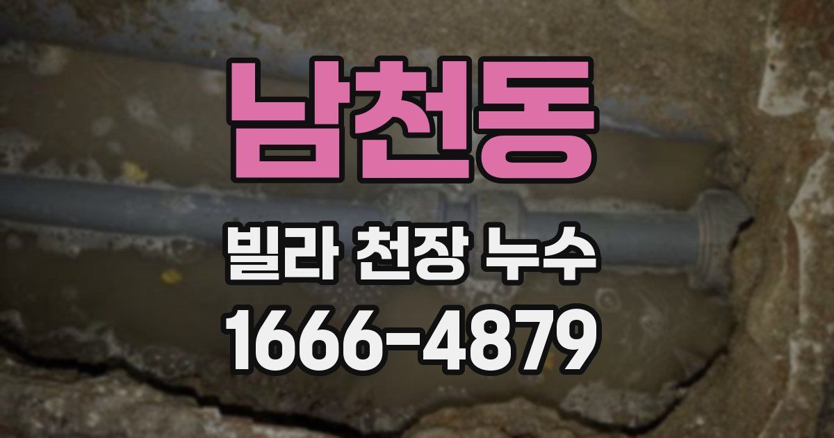 남천동 빌라 천장 누수