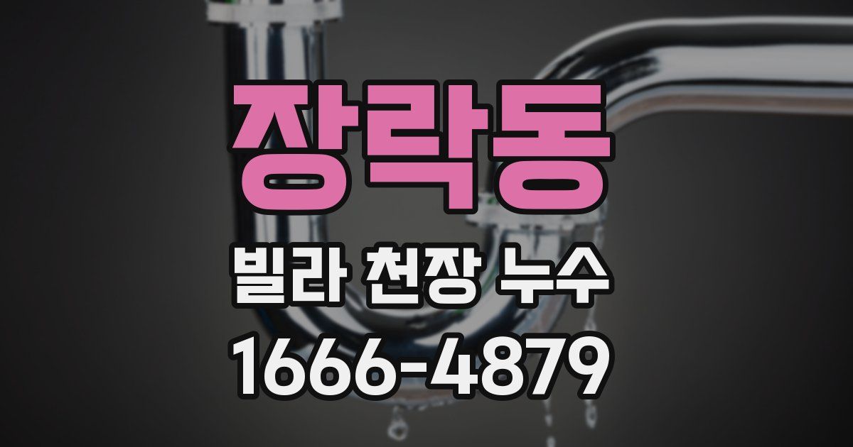 장락동 빌라 천장 누수