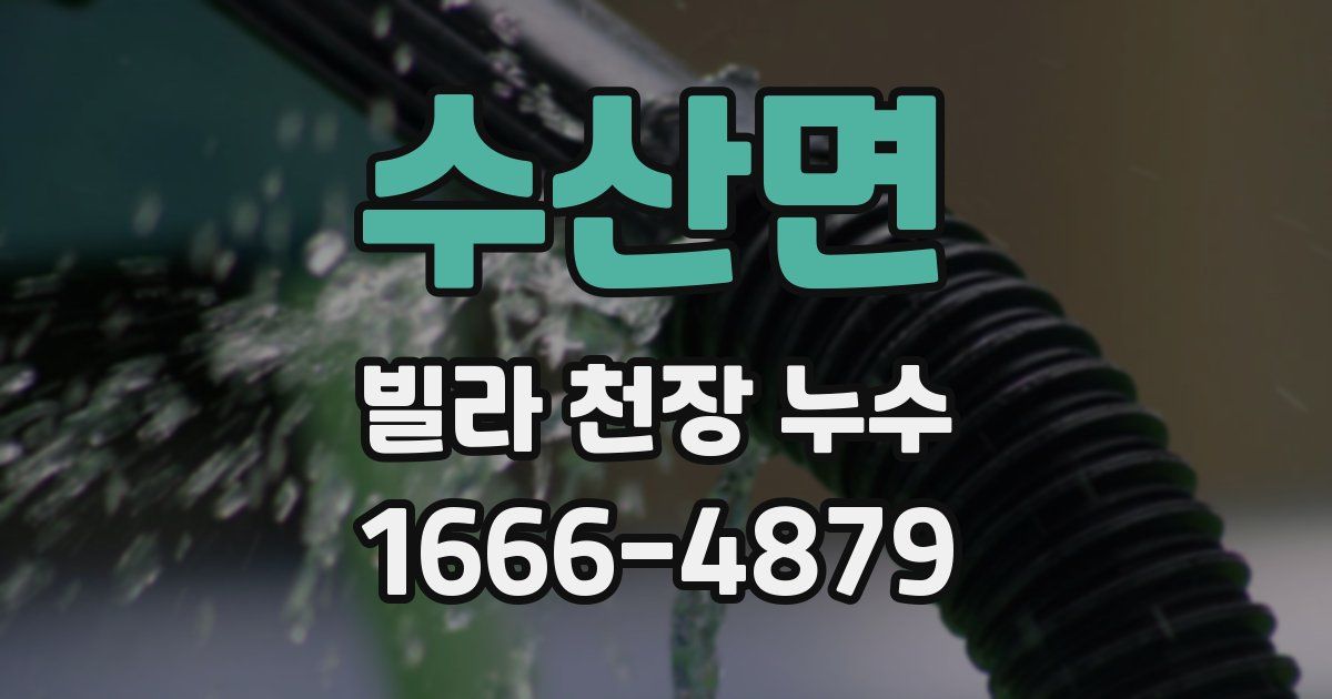 수산면 빌라 천장 누수