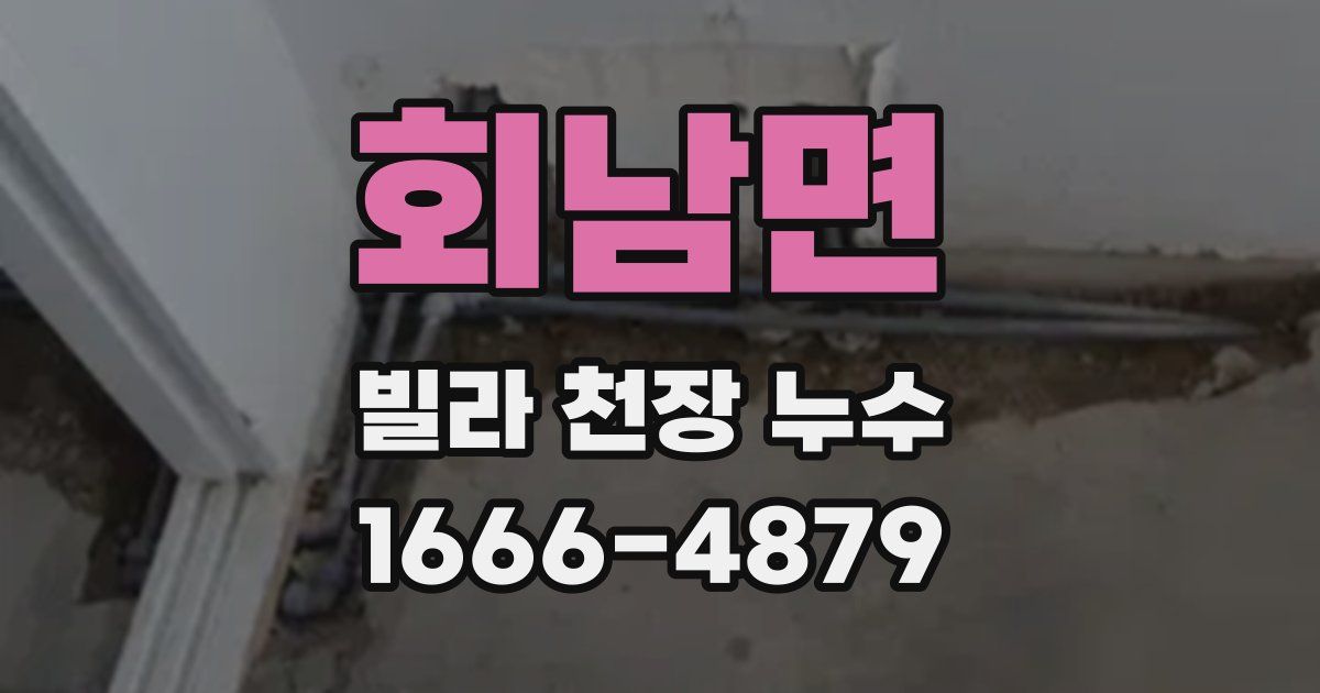 회남면 빌라 천장 누수