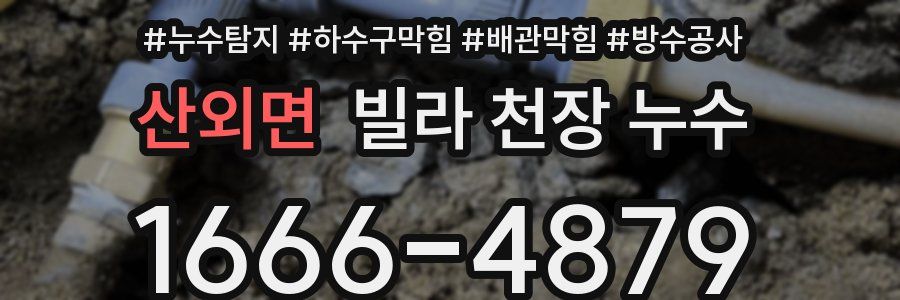 산외면 빌라 천장 누수