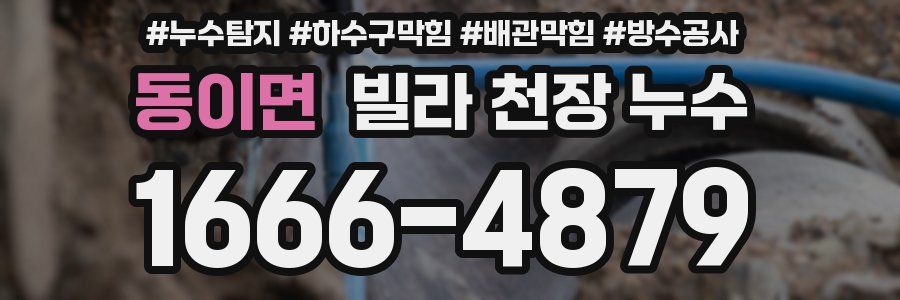 동이면 빌라 천장 누수
