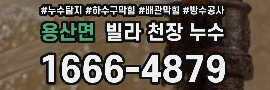 용산면 빌라 천장 누수