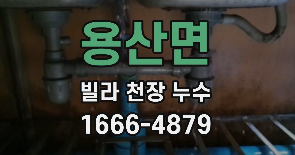 용산면 빌라 천장 누수