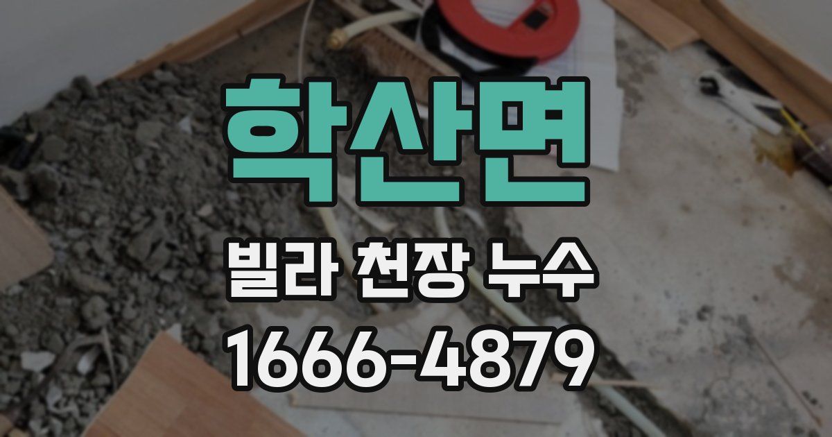 학산면 빌라 천장 누수