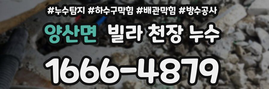 양산면 빌라 천장 누수