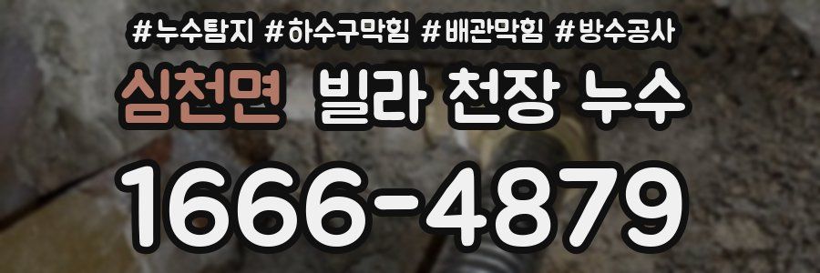 심천면 빌라 천장 누수