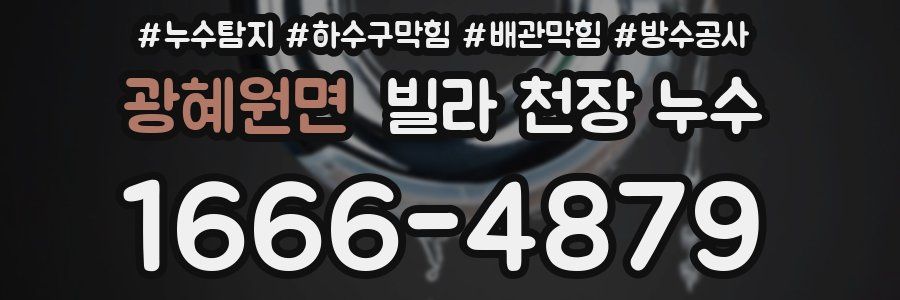 광혜원면 빌라 천장 누수