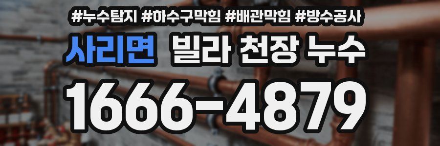 사리면 빌라 천장 누수