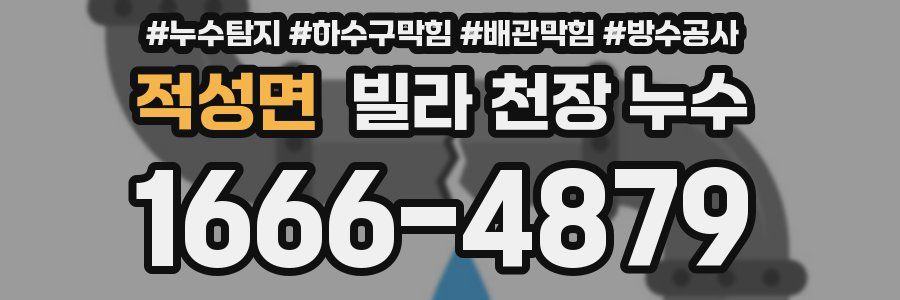 적성면 빌라 천장 누수