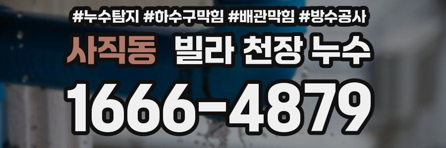 사직동 빌라 천장 누수