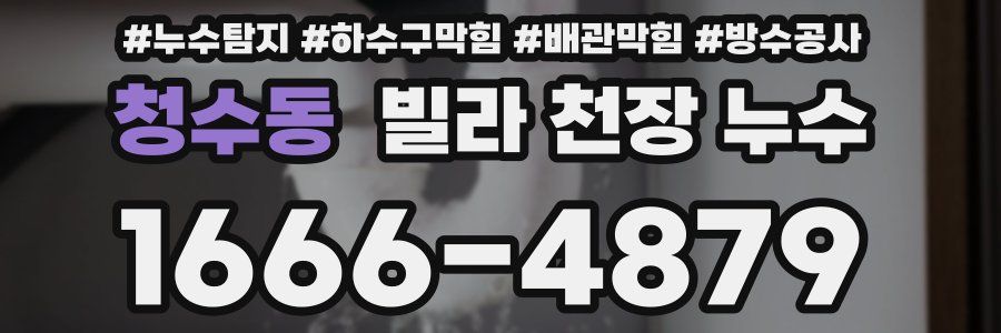 청수동 빌라 천장 누수