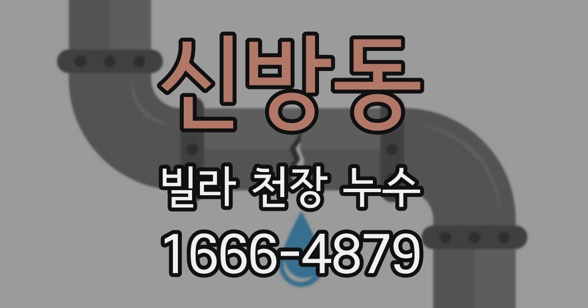 신방동 빌라 천장 누수