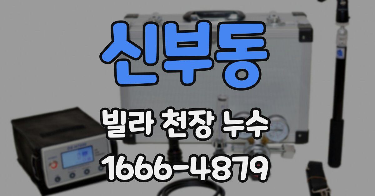 신부동 빌라 천장 누수