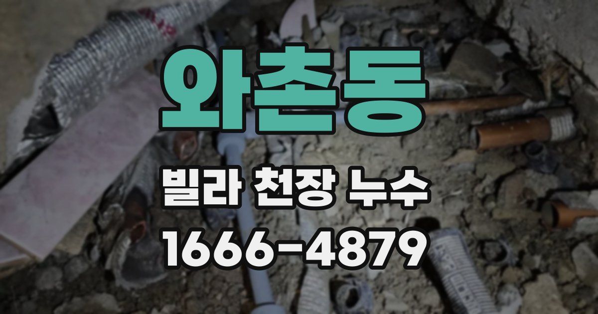 와촌동 빌라 천장 누수