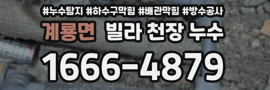 계룡면 빌라 천장 누수