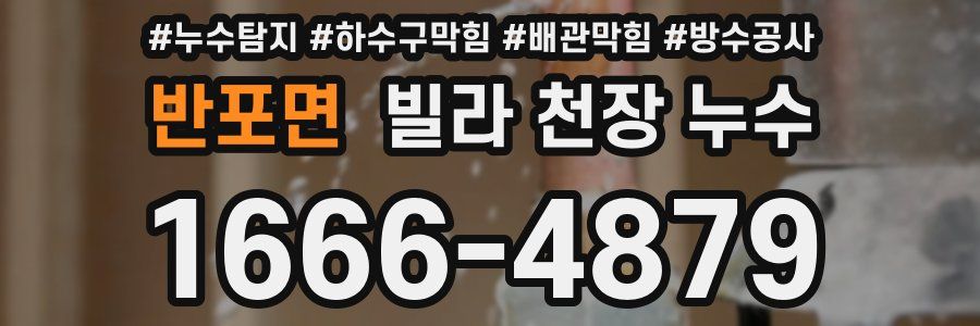 반포면 빌라 천장 누수