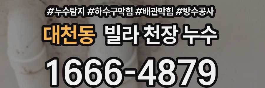 대천동 빌라 천장 누수