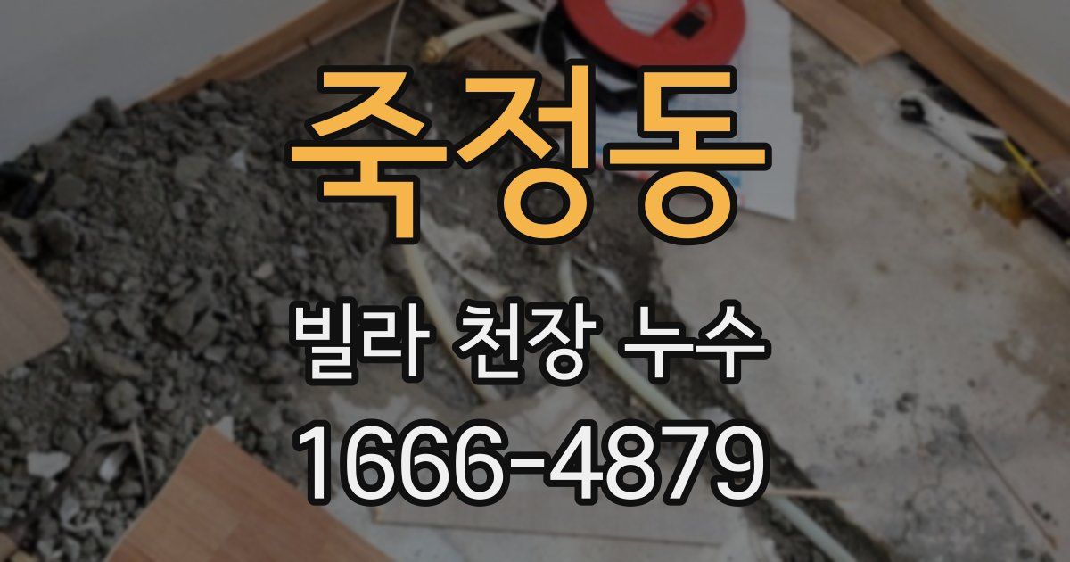 죽정동 빌라 천장 누수