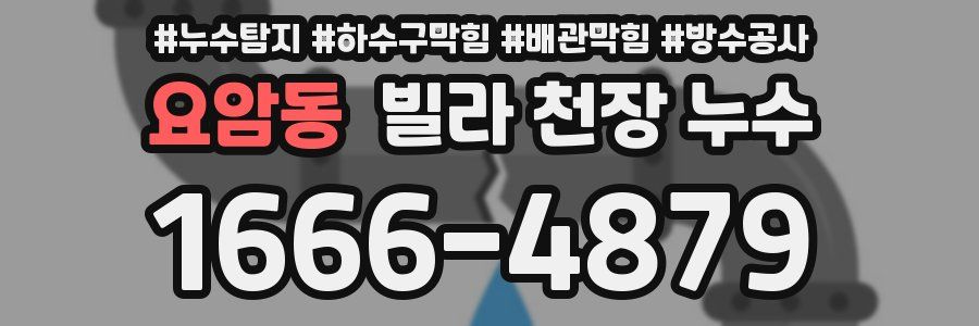 요암동 빌라 천장 누수