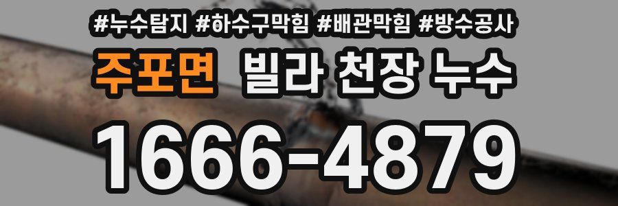 주포면 빌라 천장 누수