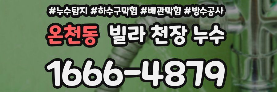 온천동 빌라 천장 누수