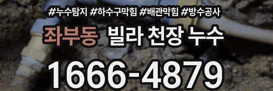좌부동 빌라 천장 누수