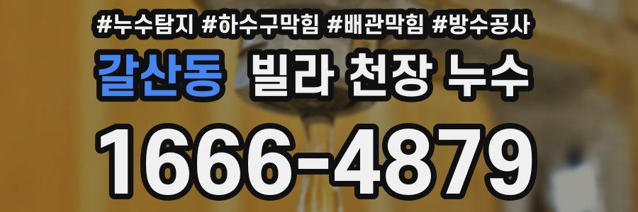 갈산동 빌라 천장 누수