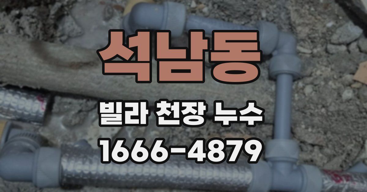석남동 빌라 천장 누수