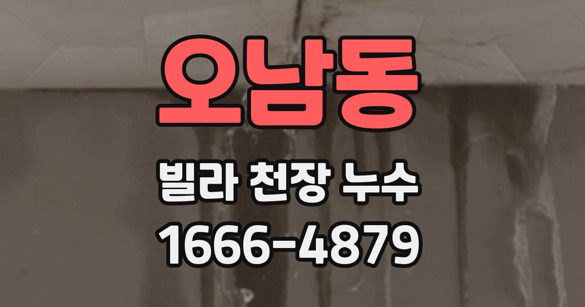 오남동 빌라 천장 누수