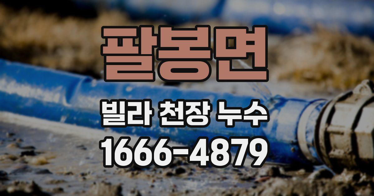 팔봉면 빌라 천장 누수