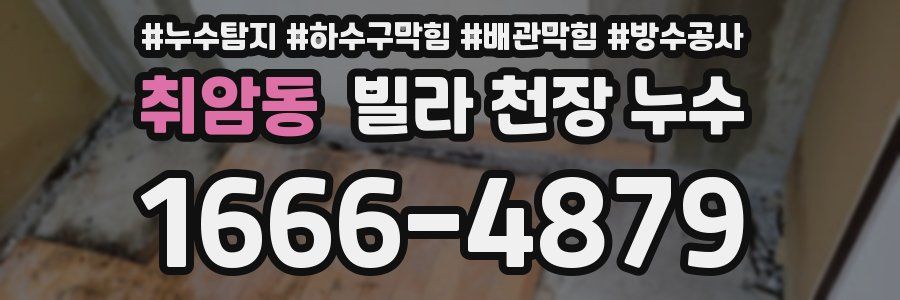 취암동 빌라 천장 누수