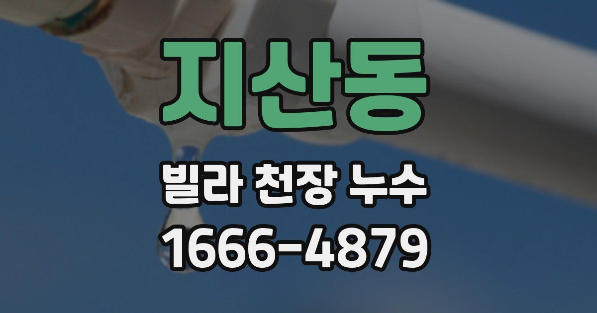 지산동 빌라 천장 누수